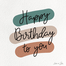 Happy Birthday dans des tons modernes